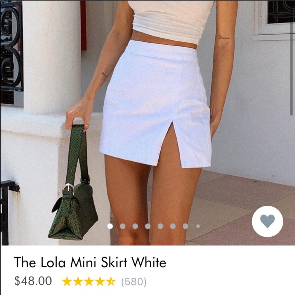 NWT Princess Polly Lioness Lola white mini skirt